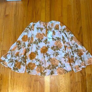Show Me Your Mumu Ruffle Sleeve Floral Top